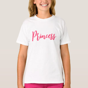 Trendy Prinses Print T-shirt Design Roze