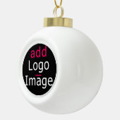 Trendy Professional Business Custom Festive Keramische Bal Ornament (Rechts)