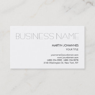 Trendy Professional Chic White Visitekaartje