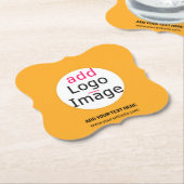 Trendy professioneel aangepast logo macaroni & kaa kartonnen onderzetters (Gekanteld)