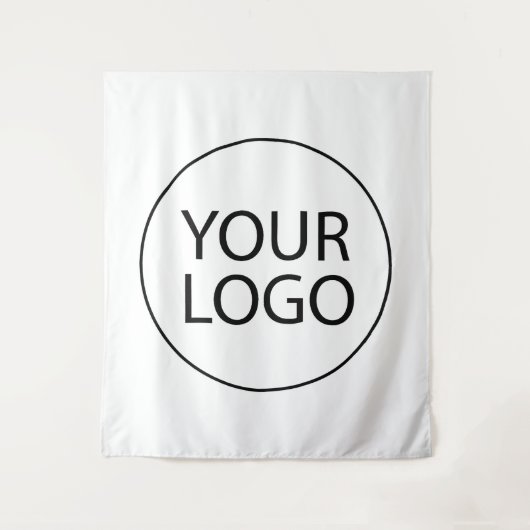 Trendy professioneel maatwerk bedrijfslogo zakelij wandkleed (Voorkant)