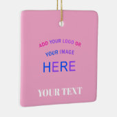 Trendy Professionele Branding Roze Keramisch Ornament (Rechts)