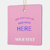 Trendy Professionele Branding Roze Keramisch Ornament (Links)