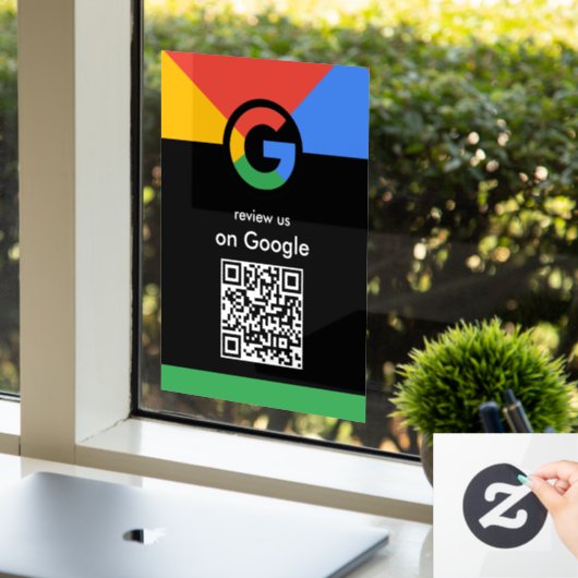 Trendy Professionele Scan om Google QR-code te beo Raamsticker (Kantoor)