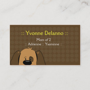Trendy Puppy Dog Business / Mammie Calling Card Contactkaartje