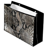 Trendy Python Snake Skin - Rich Elegant Mode Groot Cadeauzakje (Voorkant Gekanteld)