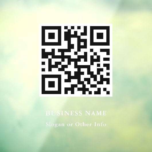 Trendy QR Code Business Window Cling Raamsticker (Vel 3)