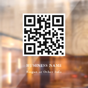 Trendy QR Code Business Window Cling Raamsticker