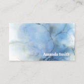 Trendy QR code cool abstract pastelblauw Visitekaartje (Voorkant)