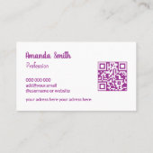 Trendy QR code cool abstracte kleurrijke Business Visitekaartje (Achterkant)