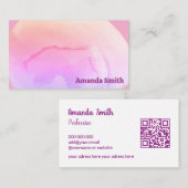 Trendy QR code cool abstracte kleurrijke Business Visitekaartje (Voorkant / Achterkant)