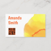 Trendy QR-code koele abstracte lichte kleuren Visitekaartje (Voorkant)