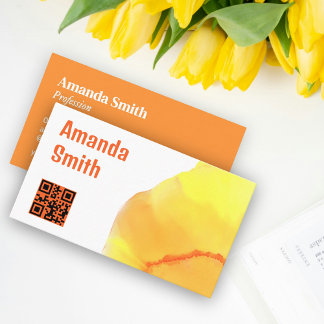 Trendy QR-code koele abstracte lichte kleuren Visitekaartje