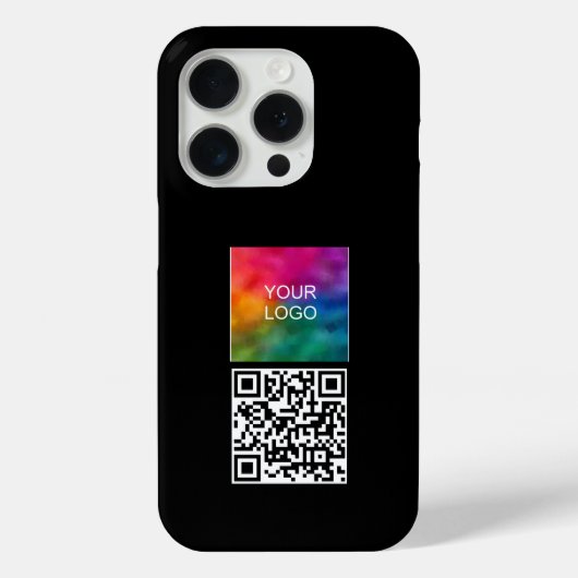 Trendy QR Code Upload Logo Sjabloon Elegant Ontwer Case-Mate iPhone Case (Achterkant)