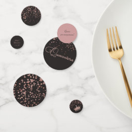 Trendy Quinceanera Party Decor | Roos Gold Glam Confetti