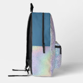 Trendy Rainbow Glitter Monogram Stijl Bedrukte Rugzak (Links)