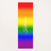 Trendy Rainbow Gradient Script Name Yogamat (Voorkant)