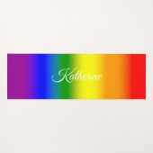 Trendy Rainbow Gradient Script Name Yogamat (Voorkant (horizontaal))