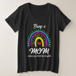 TRENDY RAINBOW MOEDERDAG KADO MOEDER GROTE MAAT T-SHIRT