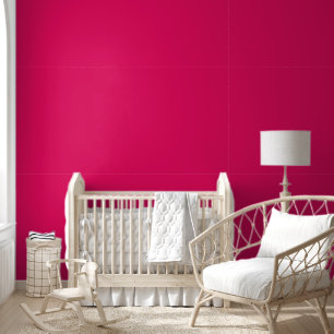 Trendy Raspberry Solid Color   Elegant Behang
