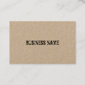 Trendy Real Kraft Paper Distress Text Sjabloon Visitekaartje (Voorkant)