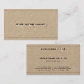Trendy Real Kraft papier Elegant Corporate Sjabloo Visitekaartje (Voorkant / Achterkant)