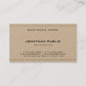 Trendy Real Kraft papier Elegant Corporate Sjabloo Visitekaartje (Achterkant)