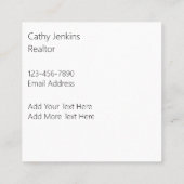 Trendy Realtor Visitekaartjes in designkleuren (Achterkant)