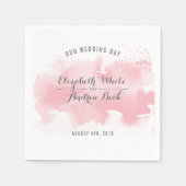 TRENDY RECEPTIE stijlvolle waterverf blush roze Servet (Voorkant)