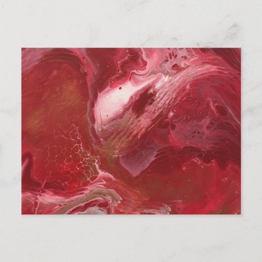 Trendy Red Abstract Design Briefkaart (Voorkant)