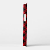 Trendy Red Black Buffalo Pset Monogram iPhone 12 Case-Mate iPhone Case (Achterkant / Rechts)