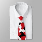 Trendy Red Black Cow Print Monogram Stropdas (Gebonden)