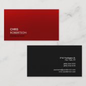 Trendy Red Black Professional Visitekaartje (Voorkant / Achterkant)