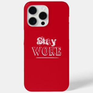 Trendy Red Blijf Woke iPhone 15 Pro Max Hoesje