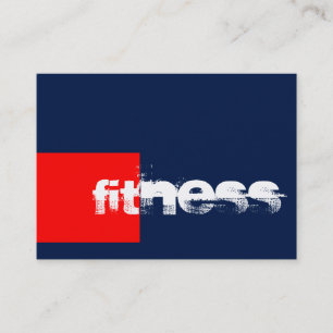 Trendy Red Blue Fitness Sport Visitekaartje