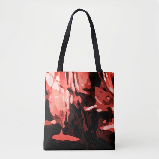 Trendy Red Camo Abstract Pattern Draagtas (Voorkant)