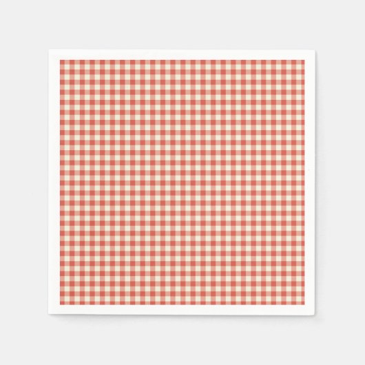 Trendy  Red Checkerboard Patroon Servet (Voorkant)