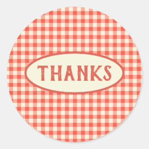 Trendy  Red Checkerboard Pattern - Aangepast Ronde Sticker