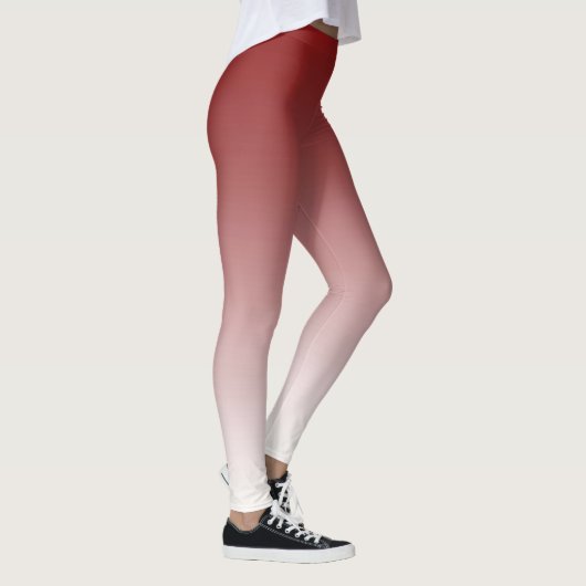 Trendy Red en White Ombre Leggings (Rechts)