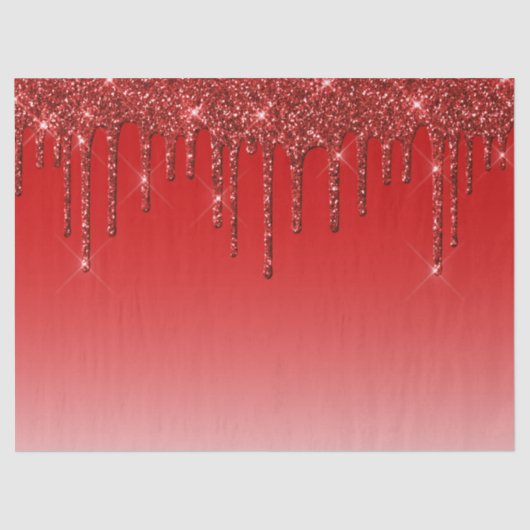 Trendy Red Glitter Drives Tissuepapier (Voorkant)