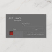 Trendy Red Grey Visitekaartje "Abraxas" Afsprakenkaartje (Achterkant)