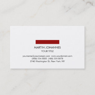 Trendy Red Line Black White Chic Visitekaartje