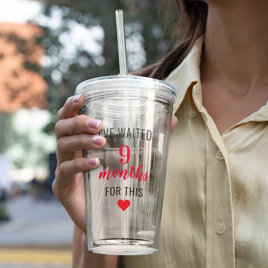 Trendy Red Post Zwangerschap Funny Quote Acryl Drinkbeker