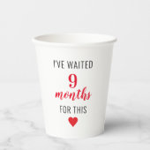 Trendy Red Post Zwangerschap Funny Quote Papieren Bekers (Voorkant)