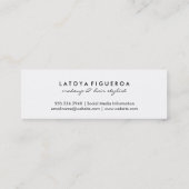 Trendy Red / Stijlvolle Black Trim Mini Visitekaartje (Achterkant)