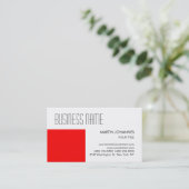 Trendy Red Striped Black White Visitekaartje (Staand voorkant)