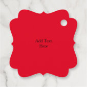 Trendy Red Yellow Dove Fire Bevestiging Custom Fa Bedankjes Labels (Achterkant)