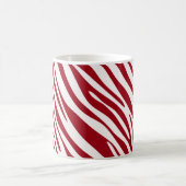 Trendy Red Zebra Animal Sripes Koffiemok (Center)