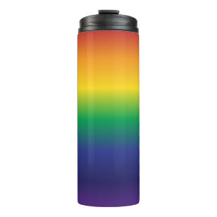 Trendy Regenboog Gradiënt Strepen Thermosbeker