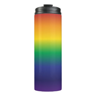 Trendy Regenboog Gradiënt Strepen Thermosbeker